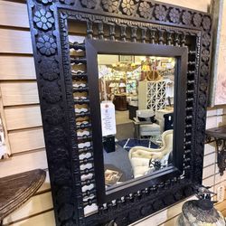 BLACK CARVED Mirror