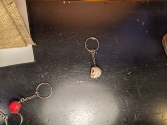 Turquoise Skull key ring