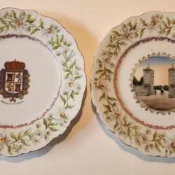 Antique Early 1900's St. Augustine Porcelain Souvenir Plates