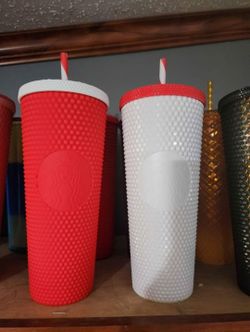 Starbucks Red & White Indonesia Independence Day Studded Venti Tumbler Pair