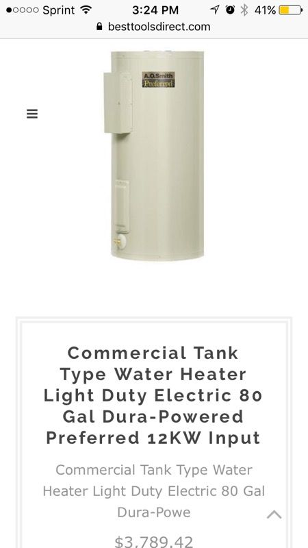 Commercial Water Heater Tank Brand New