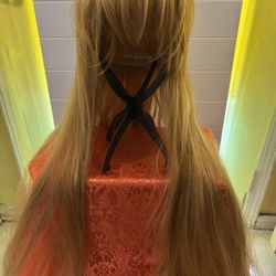 Beautiful Long Reddish Blonde Wig