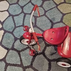 Radio Flyer Fold 2 Go Red Tricycle Nice Condition