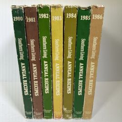 Lot of 7 VTG Southern Living Annual Recipes Hardcover Cookbooks 1(contact info removed)