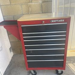 Craftsman Tool Box with Wood Top