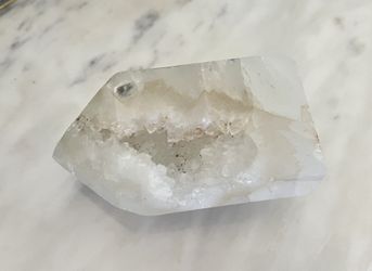 White Crystal Quartz  Healing Jewelry Holder