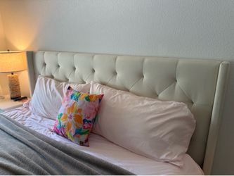 *Moving Sale!* Upholstered King Headboard and bed frame