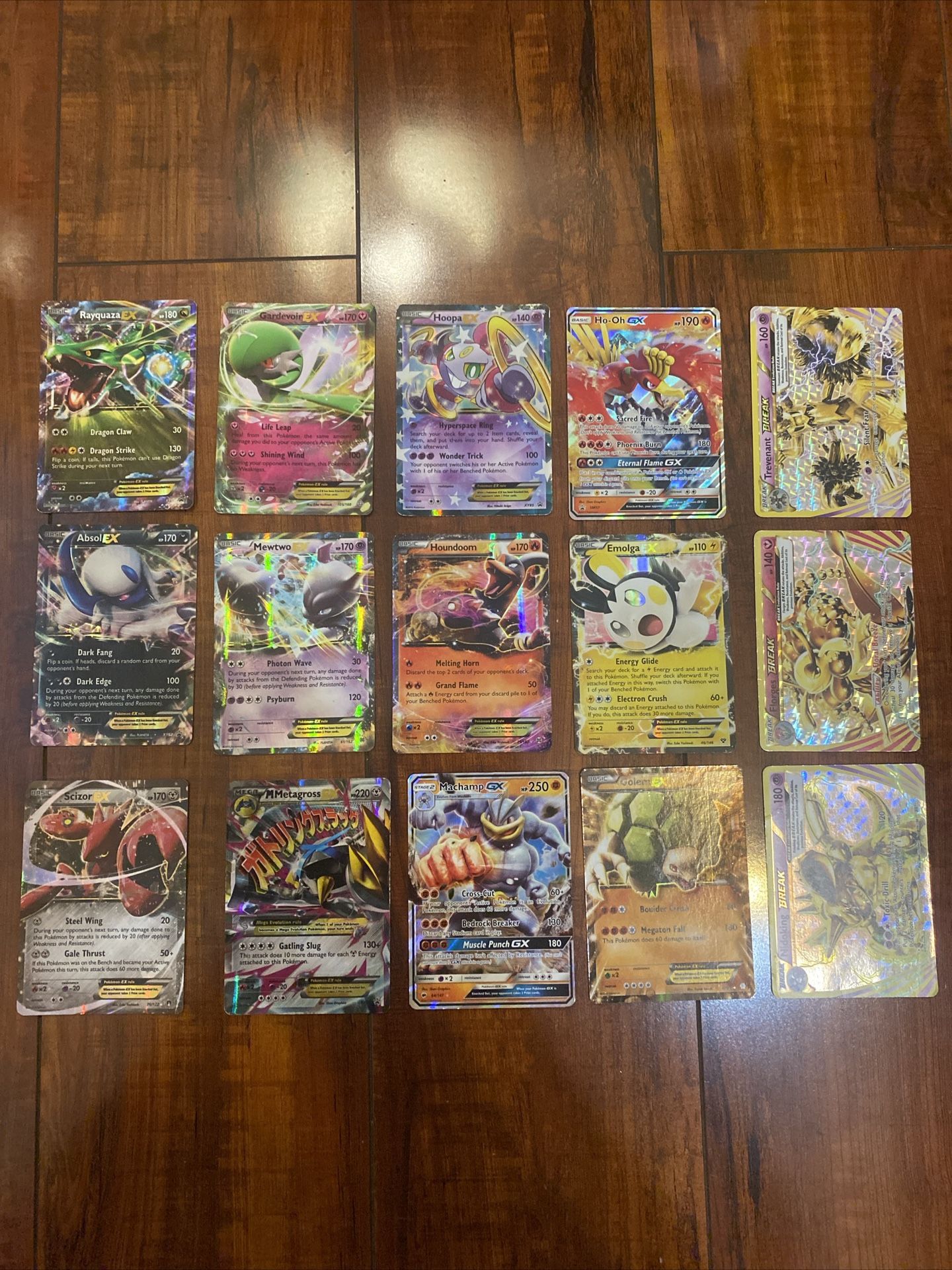 Pokemon Mewtwo, Rayquaza, Gardevoir, Ho-oh EX/GX/BREAK Lot of 15! MP/HP/Damaged