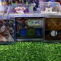 Autographed Baseball Cards Jersey Patch Memorabilia Topps Museum Collection Tier One Cubs Ian Happ Yankees Sabathia Rays Willy Adames