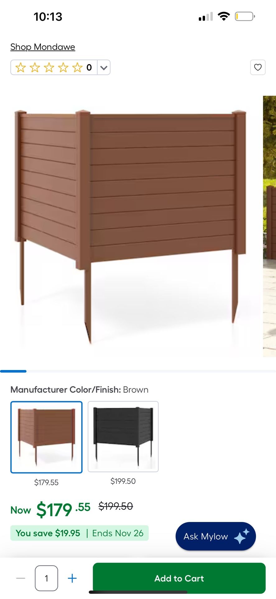 48 in W x 55 in H Brown Plastic Outdoor Privacy Screen,All Products : American Fashion Style Bags On Sale
