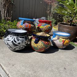 Talavera Small Rounded Pot 10”x11” $30 Each 