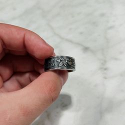 Aphrodites Bloom Stainless Steel Spoon Ring