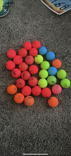 50 Matte Neon Golf Balls 