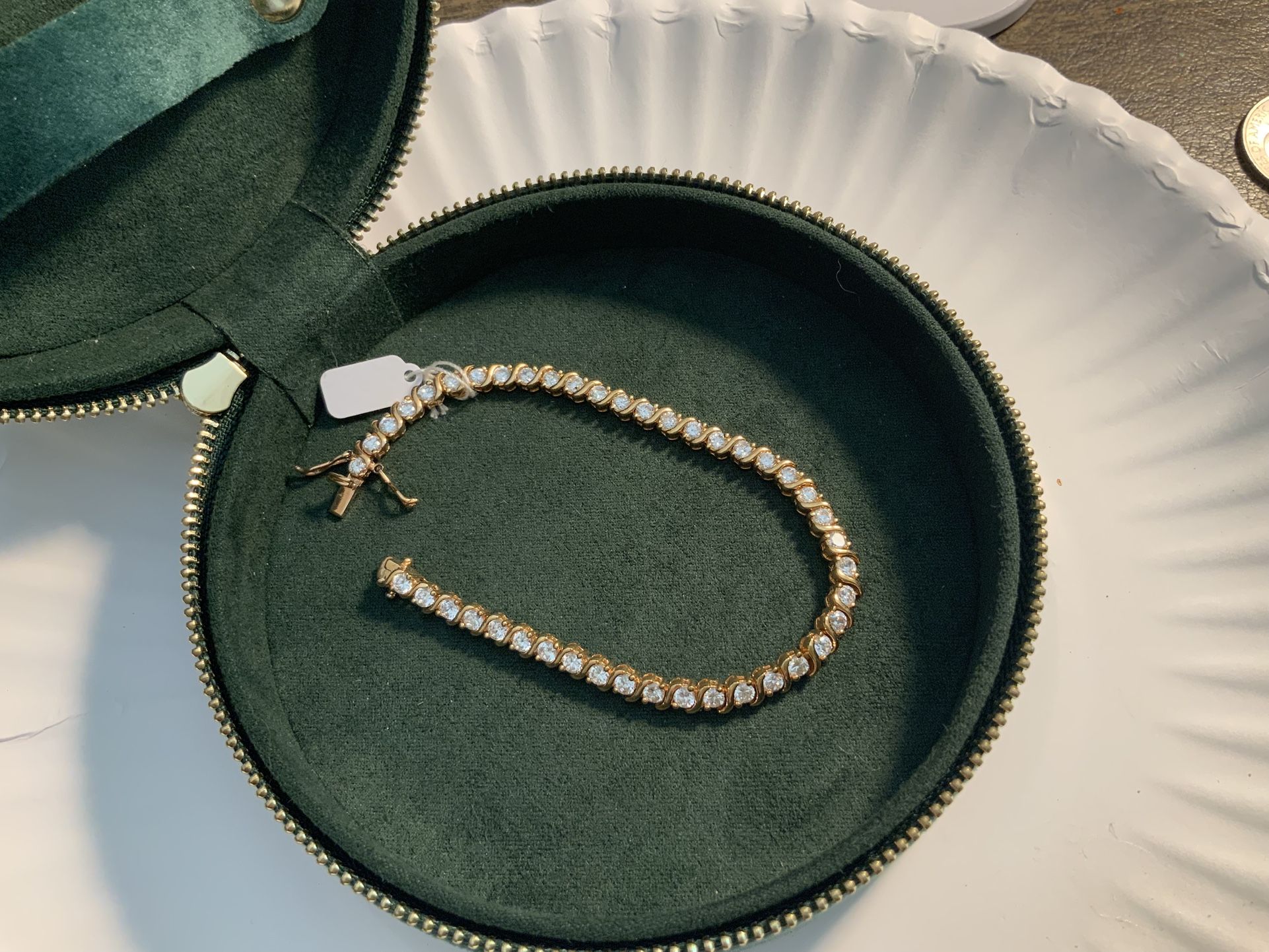 Yellow Gold Tennis Bracelet 