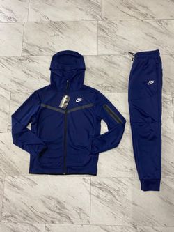 Nike Tech Fleece Tracksuit Set Navy Blue