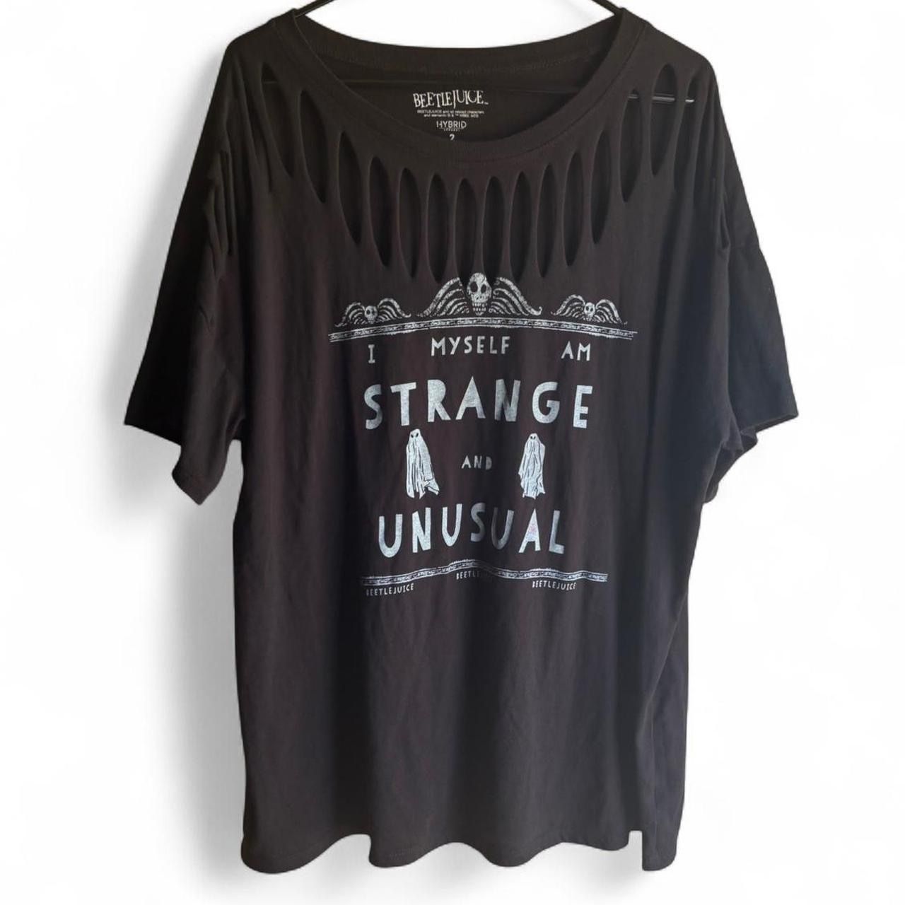 Torrid Beetlejuice graphic tee with distressed cut out details