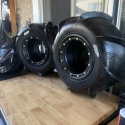 4x110 Douglas Beadlock Rear Wheels & ITP SANDSTAR Sand Tires 
