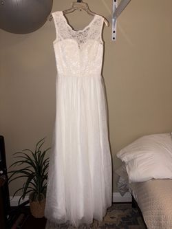 Beautiful, white elegant wedding dress
