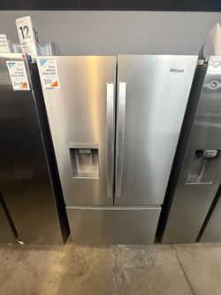 Whirlpool - 36 in. Wide 30 cu. ft. French Door Refrigerator with Dual Ice Makers - Fingerprint-Resistant Stainless Finish  🔥