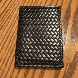 Tri-fold Leather Wallet Black