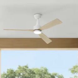 Home Decorators Collection Ryland 52 in. Smart Indoor/Outdoor Matte White Ceiling Fan with Adjustable White LED with Remote Powered by Hubspace