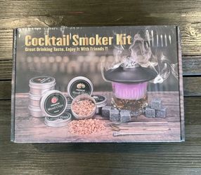 Electric Cocktail Smoker Kit Rechargeable Whiskey Infuser Set 8 Wood Flavors