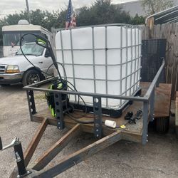 Utility Trailer  With Water Gallon Jug 