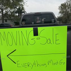 Moving Sale Saturday & Sunday 