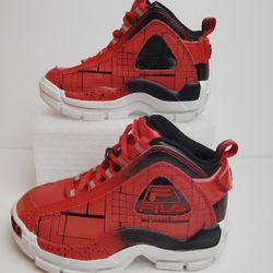 Fila Boys Grant Hill Red Basketball Athletic Shoes Youth Size 11
