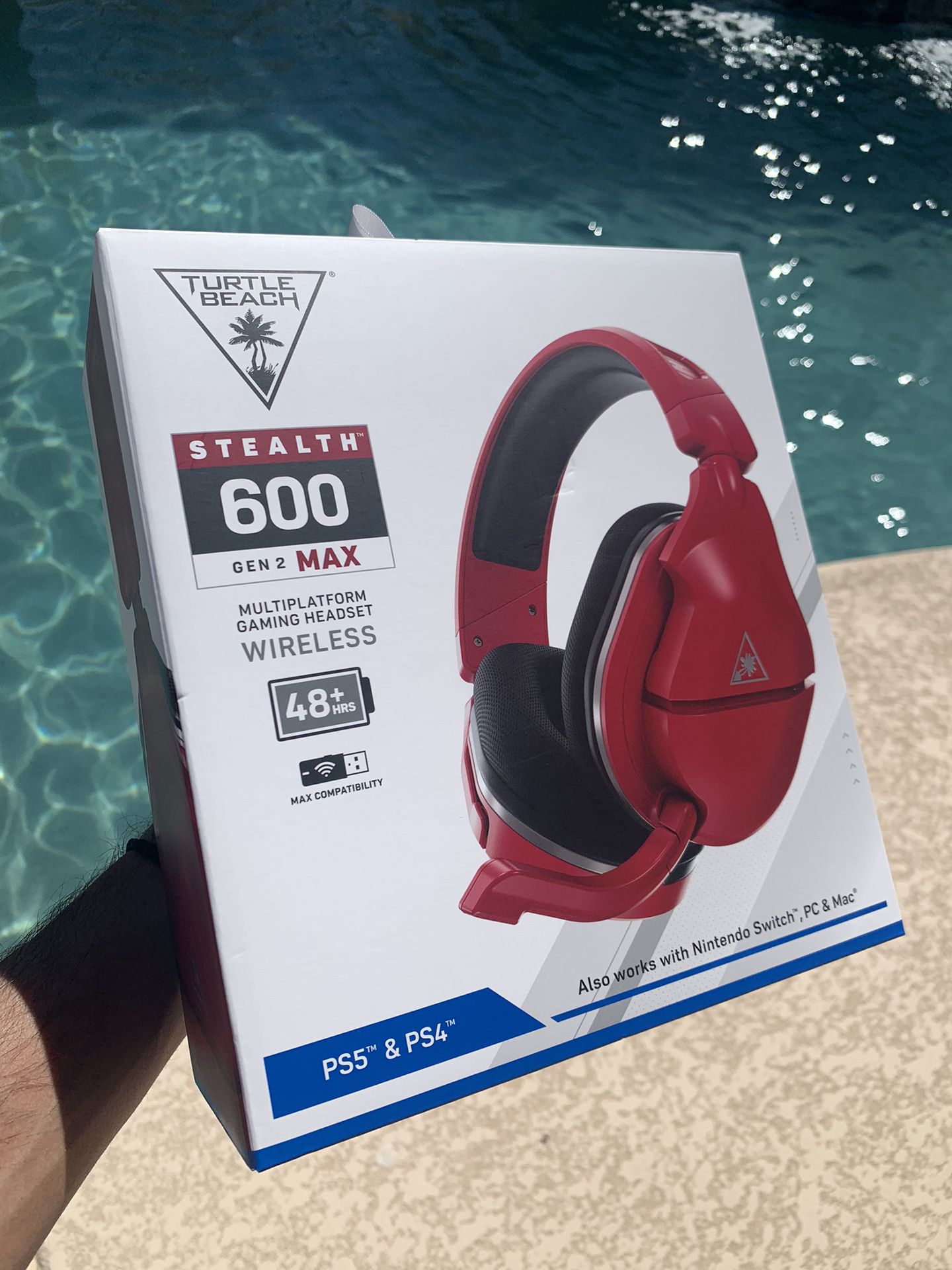 Turtle Beach Stealth 600 Gen 2 MAX Wireless Gaming Headset for PlayStation 4/5/Nintendo Switch/PC - Midnight Red