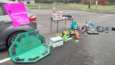 Sale on 112th and Canyon Rd until 2pm. BOA parking lot