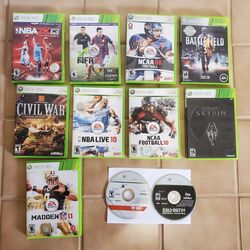X BOX 360 GAMES 11 TOTAL SOLD TOGETHER