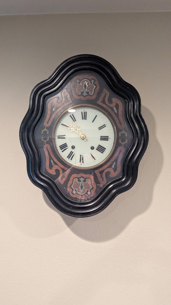 Antique French Chiming Wall Clock