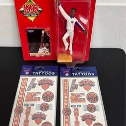 New York Knicks NBA Starting Line Up Figure and Temp Tats $15 for All 