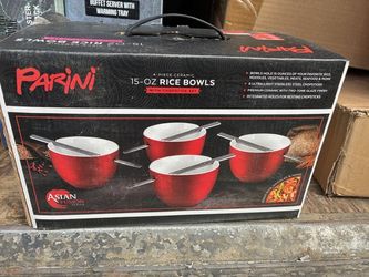Parini 15 oz. Rice Bowls with Chopstix Set