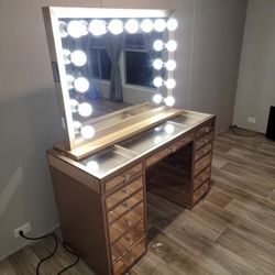 New Rose/Gold Vanity + Mirror Only $29 Down 