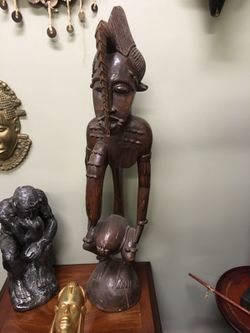 Fertility God carved statue over two ft tall 235.00