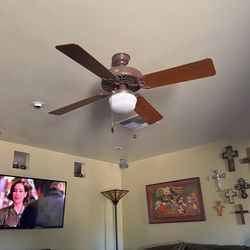 Hunter Cast Iron 4 Blade Fan With Light