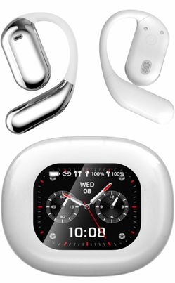 Q16Pro AI Translation Earbuds,Real-Time 144 Language Translator,LCD Touchscreen, Active Noise Canceling Open Ear Headphones Comfort Fit for iOS and An