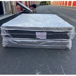 NEW Mattress Queen Size Pillowtop With Box Spring // Offer  🚚