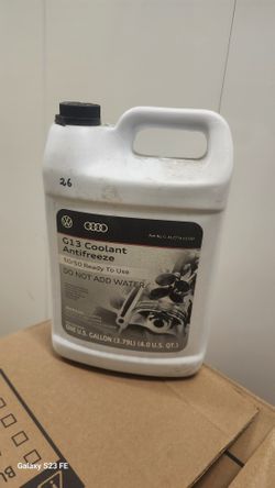 Genuine VW Audi coolant antifreeze for vehicle maintenance.