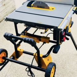 DEWALT 15 Amp Corded 10 in. Job Site Table Saw with Rolling Stand