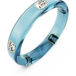 Brand New Collection! Swarovski Dulcis bangleOctagon cut, Blue, Gold-tone plated