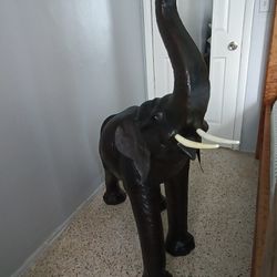 Antique Leather Elephant 