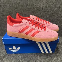 Women's adidas Originals Handball Spezial Shoes - Semi Pink Glow Better Scarlet - Size 5.5, 6.5, 7, 7.5, 8, 8.5, 9, 9.5, 10, 10.5
