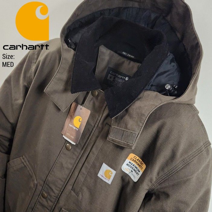 New CARHARTT Full Swing Relaxed Fit Ripstop Insulated Jacket Size: Medium