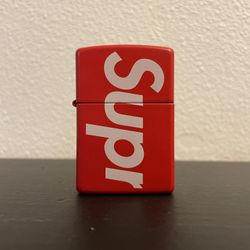 Supreme Zippo Red Lighter SS18 Used