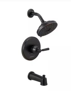 Westchester 1-Handle Wall Mount Tub and Shower Faucet Trim Kit in Oil Rubbed Bronze (Valve Not Included)