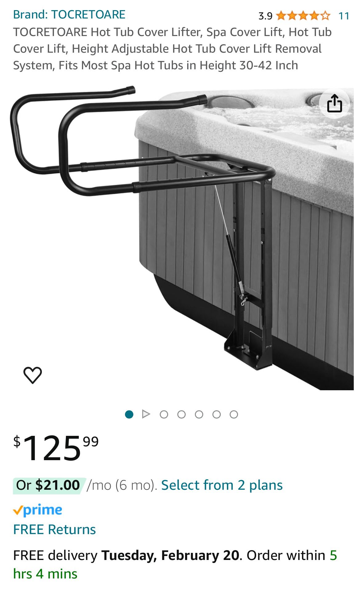 HOT TUB HYDRAULIC COVER LIFTER