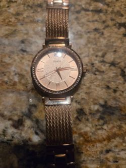 Guess Rose Gold Mesh Band Watch